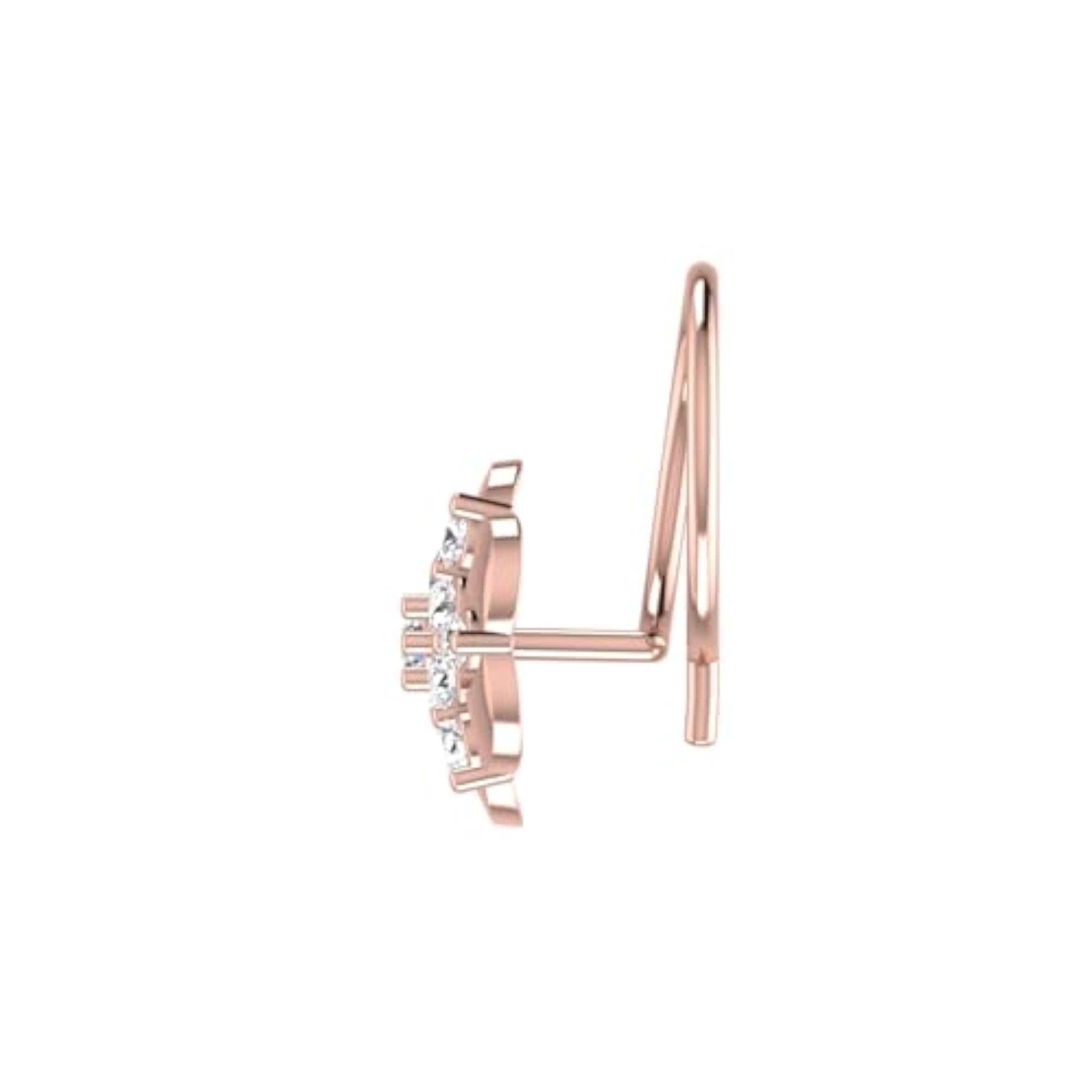Women's 9K BIS Hallmarked Rose Gold Stud Nosering